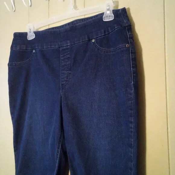 Chico's Perfect Stretch Soft Jegging Pedal Pusher Women 2.5 14 L Capri Blue - Picture 8 of 13